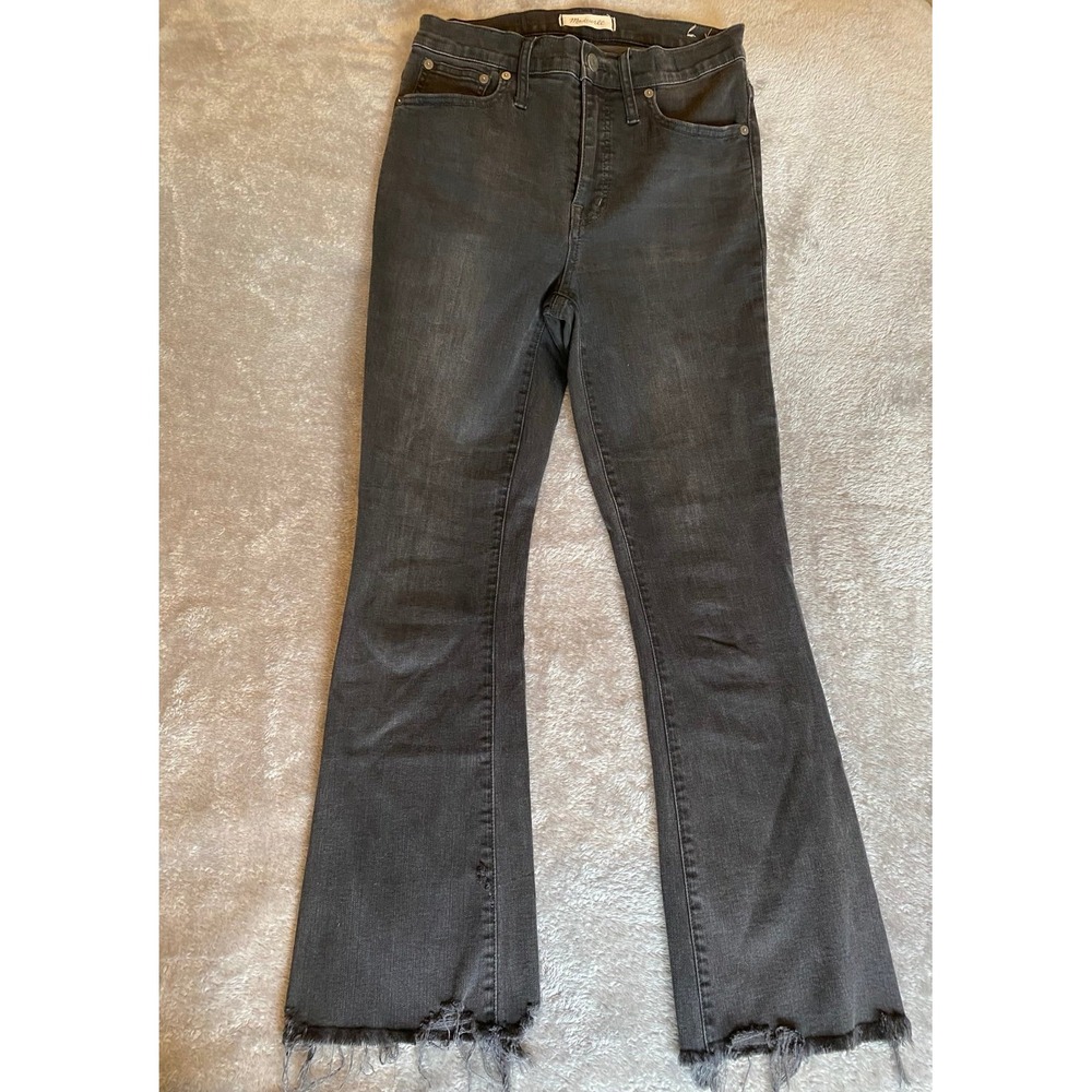 Madewell Jeans Cali Demi-Boot 27 x 28 School Black Gray s11